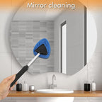 JOYFUL&HOPEFUL Car Windshield Cleaner Tool,Interior Windshield Cleaning Tool with Extendable Handle,Microfiber and Chenille Car Inside Windshield Cleaner Tool Anti Fog, Streaks Free