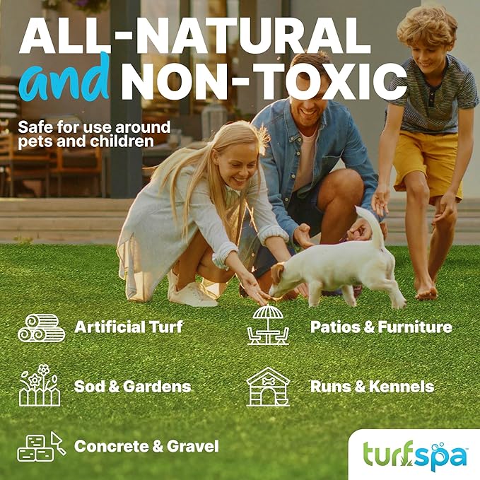 Urine & Odor Turf Detox: Mango 32 oz Sprayer & Gallon Refill Professional Enzyme Cleaner & Odor Eliminator for Artificial Grass, Turf, Concrete, Patios, Enzymatic Cleaner for Dogs & Cats