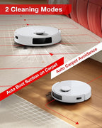 Yeedi C12 Robot Vacuum Cleaner and Mop, 8000Pa Strong Suction, ZeroTangle Brush, Smart Navigation, Self-Charging, White