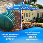 Dr.Raifya's Septic Tank Treatment Pods - 12 Pcs for 1-Year Supply | Beneficial Bacteria & Enzymes Formula Ultra Concentrated for Clog Prevention & Odor Elimination | Suitable for All Septic Systems