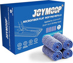 JOYMOOP Microfiber Mop Pads Replacement for JOYMOOP Flat Mop Bucket Set, Pack of 4 Refills 13-inch - Slate Blue