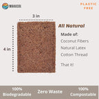 Marasol Soap Saver and Scrub Pad (4) | Coconut Fiber - Compostable | Plastic Free - Zero Waste | Bar Soap Holder | Tough Non-Scratch Scour Pad | Vegetable Brush | 4-Pack