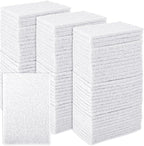 CONLI 100 PCS Scouring Pad Reusable Household White Scrubbing Pads for Cleaning, Multipurpose 6" x 4" Non Scratch Scrubbing Pads for Kitchen Dishes Pan Metal Grills