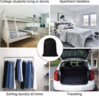 Polecasa Heavy Duty Large Laundry Bag with 130gsm Tear Resistant Fabric and Handles, Easy to Carry Durable Dirty Clothes Drawstring Bag, Perfect for College Dorm, Travel, 2 Pack 28”x36”, Black