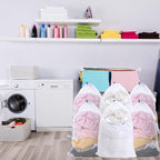 Berlune 30 Pack 24 x 36 Inches Large Mesh Bags for Laundry, Wash bags, Sturdy Mesh Material Closed with Drawstring, Factory, University, Dormitory, Travel and Apartment Dweller (White)