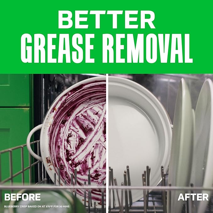 Cascade Free & Clear Dishwasher Pods, Dishwasher Detergent, Dish Detergent Soap, Lemon Essence, 19 Count