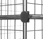 Whitmor Storage Cubes - Stackable Interlocking Wire Shelves - 14.25"D x 14.5"W x 14.5"H - Black (Set of 6)