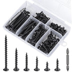 #6 Black Fastener Drywall Screws Kit-Phillips with coarse Threaded tip, Black, Suitable for Drywall Slate, Wood, etc.