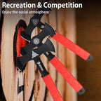 NedFoss Throwing Axes and Tomahawks with Innovative TPR Rubber Handle, 11.9" Full Tang Double Bit Throwing Axe Set with Sheath, Viking Axe Throwing Game for Recreation and Competition