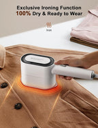 KopBeau Steamer for Clothes,2-in-1 Clothes Steamer & Iron for Wrinkles Remover,NTC Precision Ironing Protects Clothes,14 Min of Continuous Steam,1000W Travel Steamer for Travel and Home Use,White