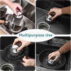 Steel Wool Scrubber, Stainless Steel Scrubber and Crevice Brushes Cleaning Set for Dishes, Iron, Pots, Stoves, Barbecue Grills, Sink