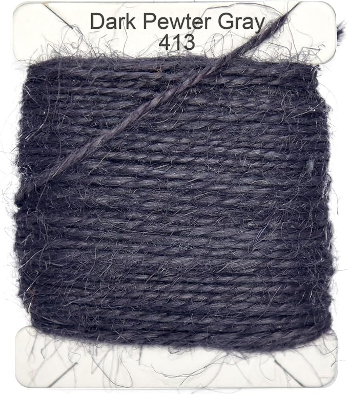 Jute Twine 15m Long Twine String for Crafts Gift Wrapping Packing Gardening Crochet Knitting Macrame Decor (Dark Pewter Gray)