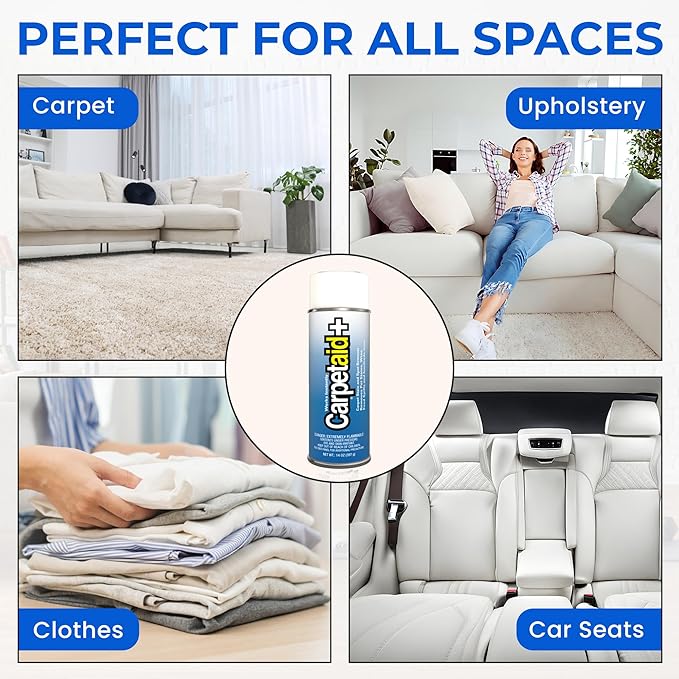 Carpet Aid Spot & Stain Remover – Removes Oil, Grease, Ink, Coffee, Pet Urine & Lipstick from Carpets, Rugs & Upholstery