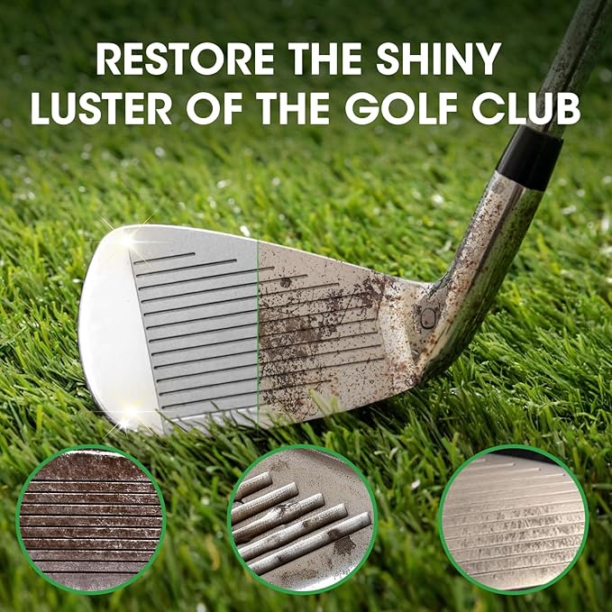 Golf Club Polish & Golf Club Cleaner - Rust and Scratch Remover Golf Club Polishing Kit/Golf Club Cleaning Kit - 9 oz Metal Polish Compound - Golf Accessories