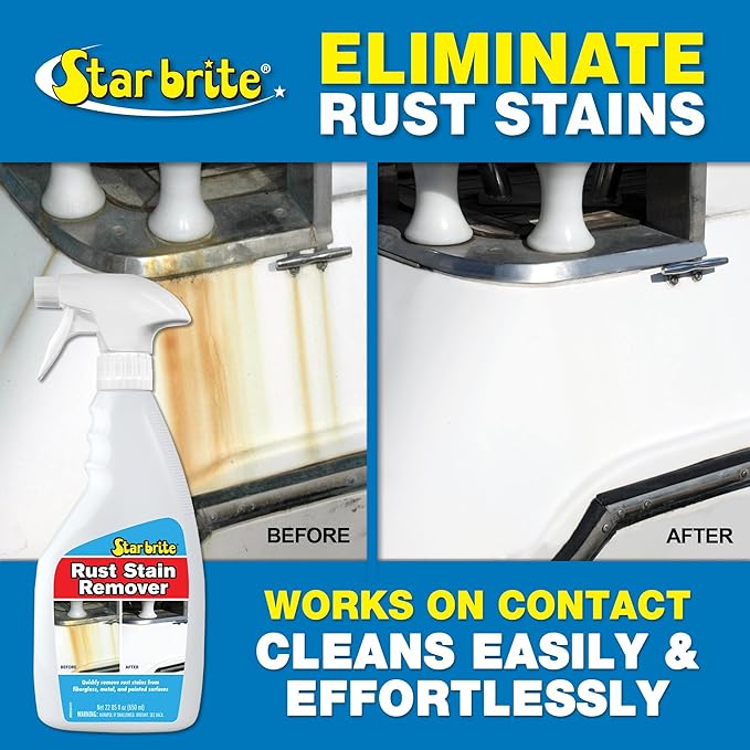 Star brite Rust Stain Remover - Easily Clean Corrosion Stains Off Fiberglass, Vinyl, Metal & Painted Surfaces, 128 oz - 1 Gallon
