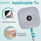 10 Pack 8.6" Square Microfiber Mop Pads Refills, Machine Washable, Highly Absorbent, Compatible with for True & Tidy Spin Mop and Most Square Spin Mops & Bucket