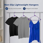 SereneLife 200 Pack Plastic Hangers, Non-Slip, Space-Saving Closet Organizers, Durable and Strong for Shirts, Sweaters, Hoodies, Kids Clothes & Dresses, Ultra-Thin, Lightweight
