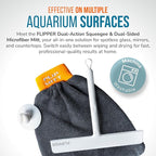 Flipper Dual-Action Squeegee and Microfiber Mitt – 2-in-1 Streak-Free Glass and Mirror Cleaning Tool for Windows, Shower Doors and Countertops – Reusable, Ergonomic, and Durable Design