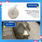 Dryer Ball Kit: 6 XL Wool Dryer Balls - Natural Fabric Softener, Reusable, Reduces Clothing Wrinkles and Saves Drying Time - Reduces Wrinkles and Saves Drying Time (6pcs Wool Dryer Ball) (Emoji)