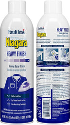 Heavy Starch Spray (20 oz, 12-Pack) - Niagara Heavy Hold Liquid Starch: Iron Aid Spray Pack for Clothes & Fabrics