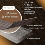 GSCIT Club Walnut Edge Banding, 1/2 inch x 50ft roll of Veneer Edge Banding Preglued Flexible, Real Wood Tape Banding