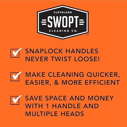 SWOPT 18” Microfiber Dust Mop Refill – Cleaning Pad for Use on Wood, Laminate, Tile – Interchangeable with All SWOPT Cleaning Products for More Efficient Cleaning and Storage (Pack of 2)