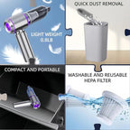 Handheld Car Vacuum Cleaner, 21000PA Rechargeable High Power Cordless Mini Vacuum Cleaner and Blower 4-in-1 with 3 Gear, Vacuum with Brushless Motor for Car, Home, Office, PC