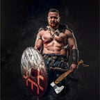 Viking Axe Forged High Carbon Steel Viking Axe | Balanced Ax | Odin Norse Bearded Axe | Camping Hatchet Axe | Sheath Included Handcrafted Ash Wood Shaft | Viking Gifts for Men