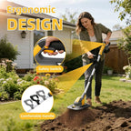 Electric Garden Tiller Cultivator, Cordless Rototiller for Gardening with 2X4.0Ah Batteries & Charge & LCD Display, 9-Inch Tilling Width, 6.6-Inch Depth Tiller for Soil Cultivation, Weeding