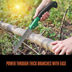 Scotts 7.5 in. Folding Hand Saw – Compact Pruning Saw with Sharp Steel Blade and Non-Slip Handle for Cutting Branches, Shrubs, and Small Trees – Folding Design for Safe Storage