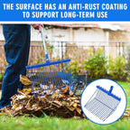 Tandefio 2 Pack Pitchfork Replacement Head Metal Horse Manure Rake Gardening Pitch Fork with Angled Tines for Horse Stall Poop Picking up(Blue)