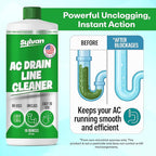Sylvan AC Drain Line Cleaner | 2x 16 Oz (8 Uses) | 12 Month Supply | Made in USA | Universal Compatibility | Removes Clogs and Buildup from HVAC Condensate Lines | Air Conditioner Unclogger
