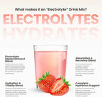 310 Nutrition Sugar Free Electrolytes Powder - Instant Hydration Packets for Daily Fluid Balance - Caffeine-Free Rehydration Drink Mix w/Vitamins, Low Calorie & Keto Friendly - Strawberry 30 Singles