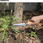 GREBSTK Garden Manual Weeding Tools Stainless Steel Beech Handle Shovel for Weeding, Cultivating, Transplanting, Digging