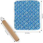 The Useless Brand Reusable Paper Towels Roll | Washable Cotton Flannel Sheets w/Cardboard Roll | Fits on Most Holders (Waves, 12 Towels)