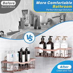 5-Pack Rustproof Stainless Steel Shower Caddy – No Drill Adhesive Bathroom Organizer with Large Capacity, Spacious Shower Shelves for Inside Shower, Kitchen & Home Decor Storage-XL Size