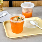 Restaurantware Plastic Food Container 100 Pack of 32 oz Clear Microwave-Safe Storage Container With Lid Leakproof Round Shape Disposable Freezer-Safe