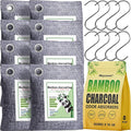 Activated Charcoal Odor Absorber for Strong Odor in Basement, Cars, Closets, Smoke, Shoes. 8 Pack Bamboo Charcoal Air Purifying Bags Deodorizer Odor Eliminator for Home