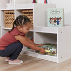 ECR4Kids 3-2-1 Cube Storage Cabinet, Display Shelf, White Wash