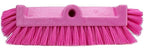 SPARTA 40422EC26 Floor Scrub Brush Head, Multi-Level, Dual Surface Plastic Block with Side Bristles, Crimped Polyester, Threaded Handle Hole, Ideal for Wide and Tight Spaces, BPA Free, 12 Inches, Pink