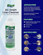 AC Drain Line Cleaner - 2 Pack / 6 Month Supply - Cleans HVAC drain lines, AC line cleaner, condensate lines, fountain drink drain lines and more