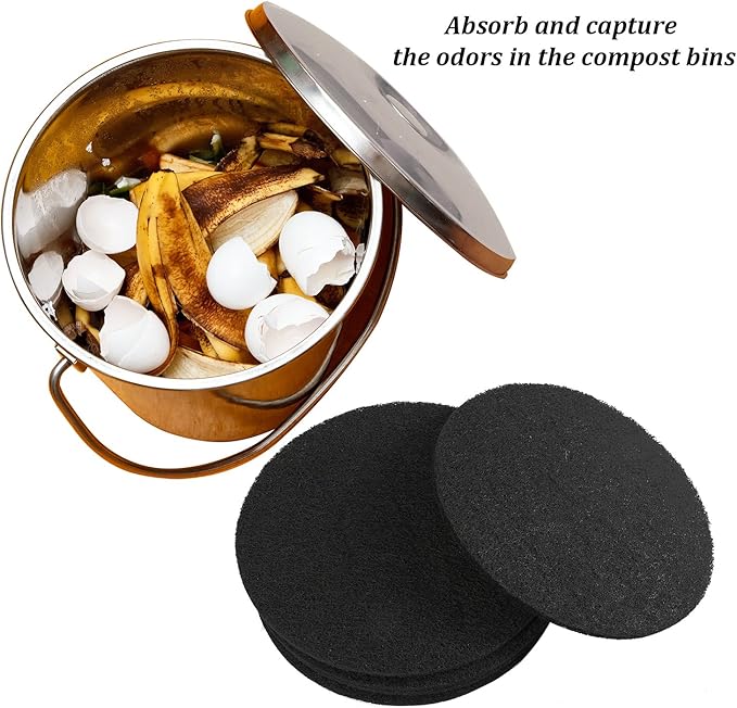 Resinta Compost Bin Filters - 12 Pack Refill Set, Round and Square