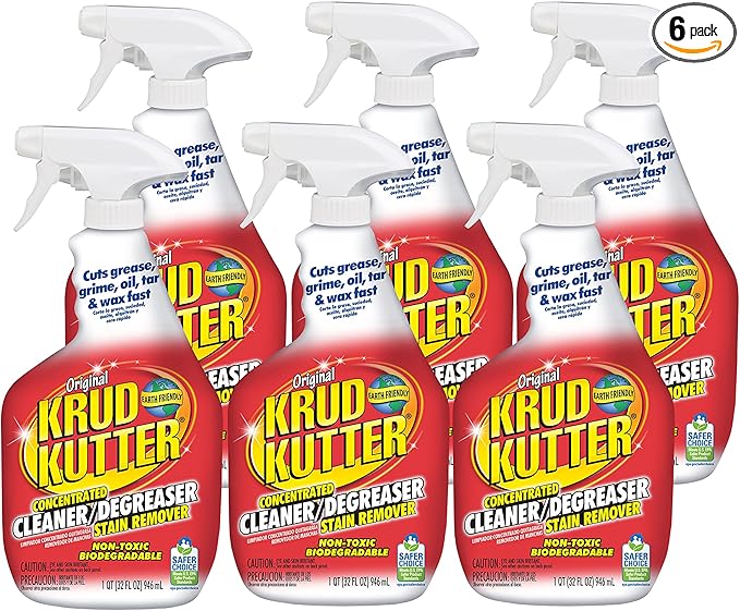 Krud Kutter KK326-6PK Original Concentrated Cleaner/Degreaser Stain Remover Spray, 32 oz, 6 Pack