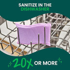 Scotch-Brite Dobie Stay Clean Scrubbers, Non-Scratch Dual-Sided Dish Sponges with Absorbent Cloth Side, Odor Resistant Scrubbing Pads for Dishes and Household Cleaning, 8-Pack