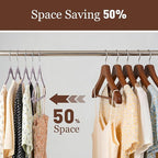 Velvet Hangers 50 Pack, Slim Non-Slip Clothes Hangers Space-Saving for Closet, Heavy Duty for Pants, Coats, Skirts, Jeans, Sweaters and More, Nylon-Flocked, Light Purple