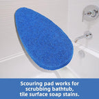 Qaestfy Pack of 2 Scrubber Pad Refill Compatible with QAE008 Shower Bathtub Tub and Tile Scrubber Cleaning Brush with Long Handle Model QAE009