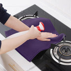 Homaxy 100% Cotton Waffle Weave Kitchen Dish Towels, Ultra Soft Absorbent Quick Drying Cleaning Towel, 13 x 28 Inches, 6-Pack, Eggplant