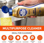 BAR KEEPERS FRIEND Cleanser Trio - Mega Bundle (21 Oz Cleanser and Polish Powder | 26 Oz Liquid Soft Cleanser | 13 Oz Cooktop Cleaner) Plus 1 Foxtrot Microfiber Towel and 1 Microfiber Scrubber Sponge