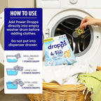 Dropps 4-in-1 Plus Oxi Free & Clear Power Biobased Laundry Detergent Pods, Unscented (63 Pods) - Chlorine-Free Bleach Alternative Biobased Laundry Whitener, Stain & Odor Remover