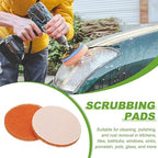 Power Scrub Pads, Scrubbing Pads 2000 Grits Scouring Discs - Fitting for (Home Kitchen Cleaning - Drill Attachment - Scrubber Replacement) 8 Pcs & 4 Inch & Orange